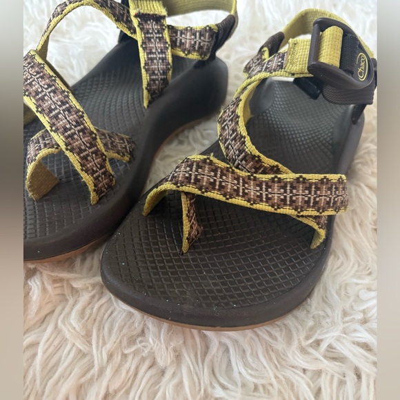 Brown and Yellow Strappy Chaco Sandals - Picture 2 of 6